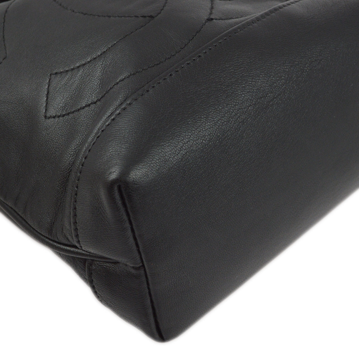 Chanel 1991-1994 Black Lambskin Bucket Shoulder Bag