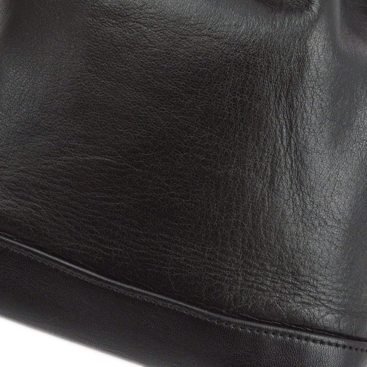 Chanel 1991-1994 Black Lambskin Bucket Shoulder Bag