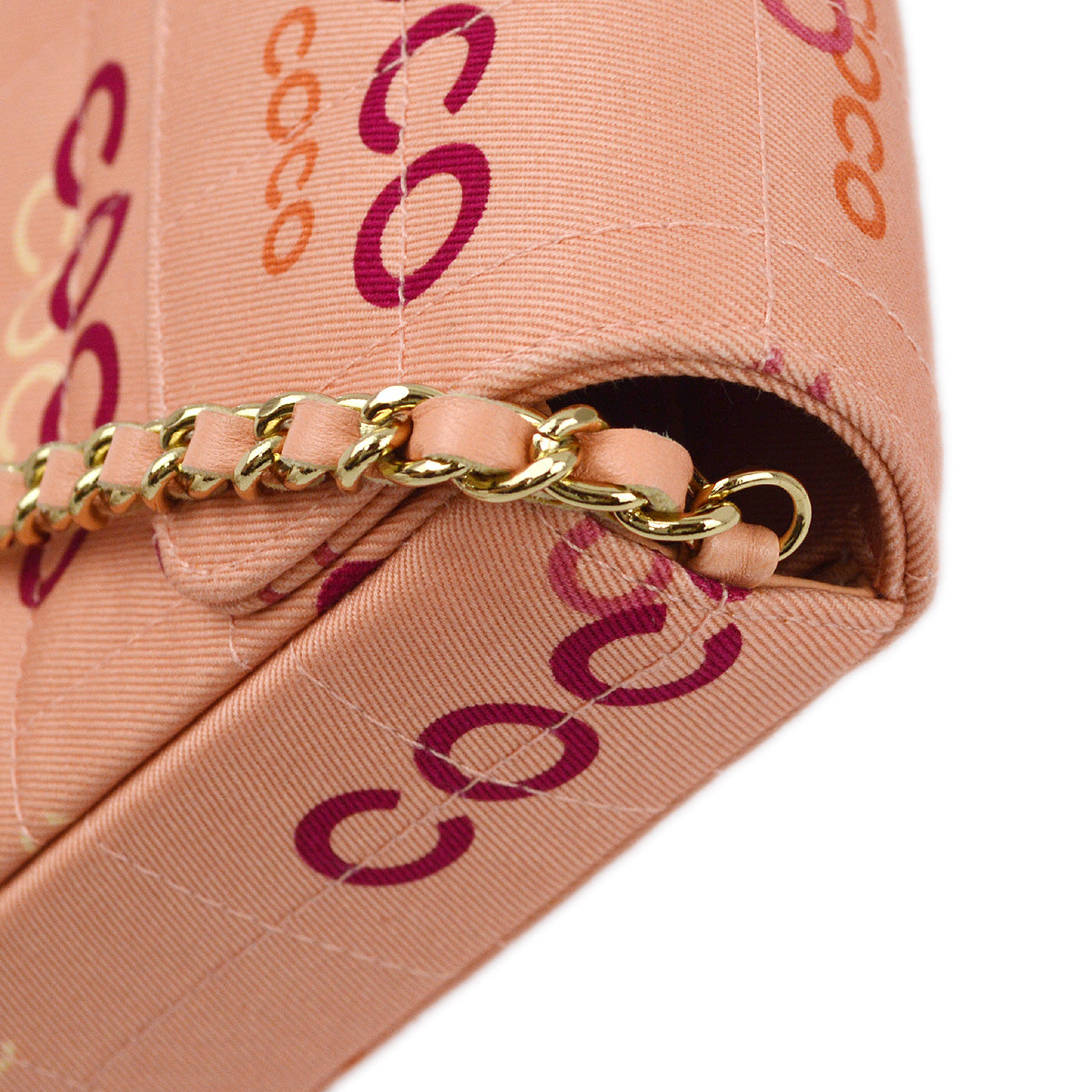 Chanel 2000-2001 Pink COCO East West Shoulder Bag