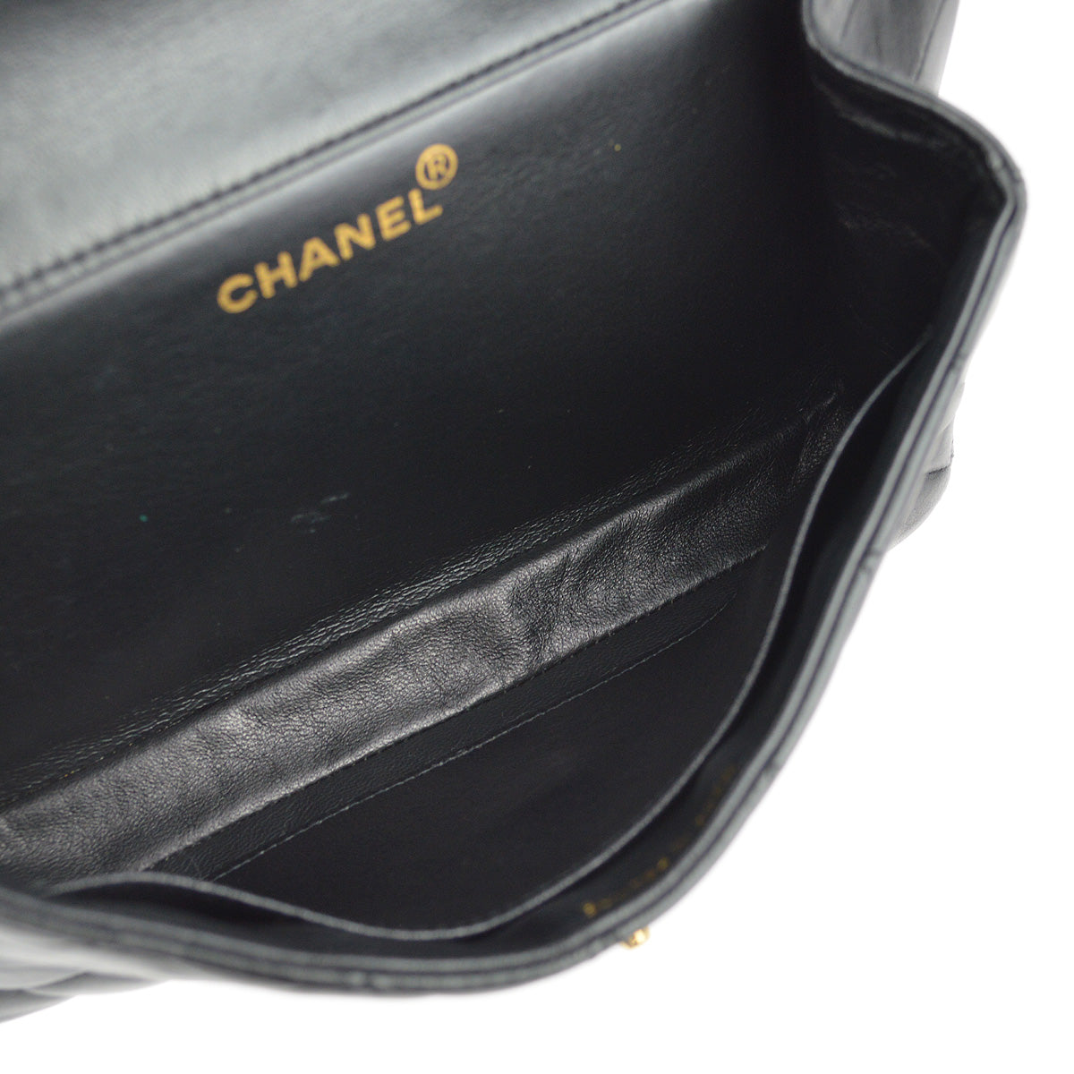 Chanel 1994-1996 Black Lambskin Double Sided Classic Flap Shoulder Bag