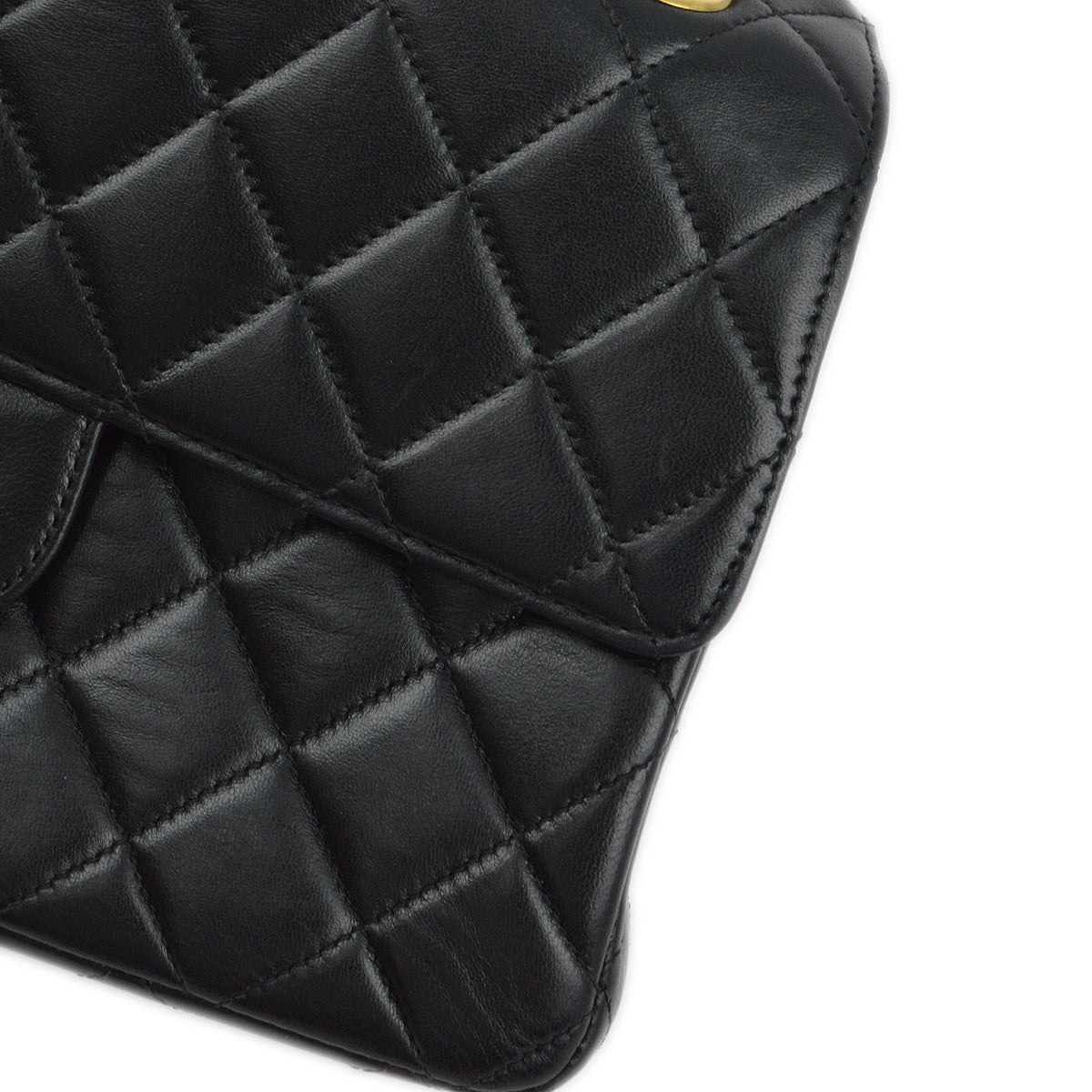 Chanel 1994-1996 Black Lambskin Double Sided Classic Flap Shoulder Bag