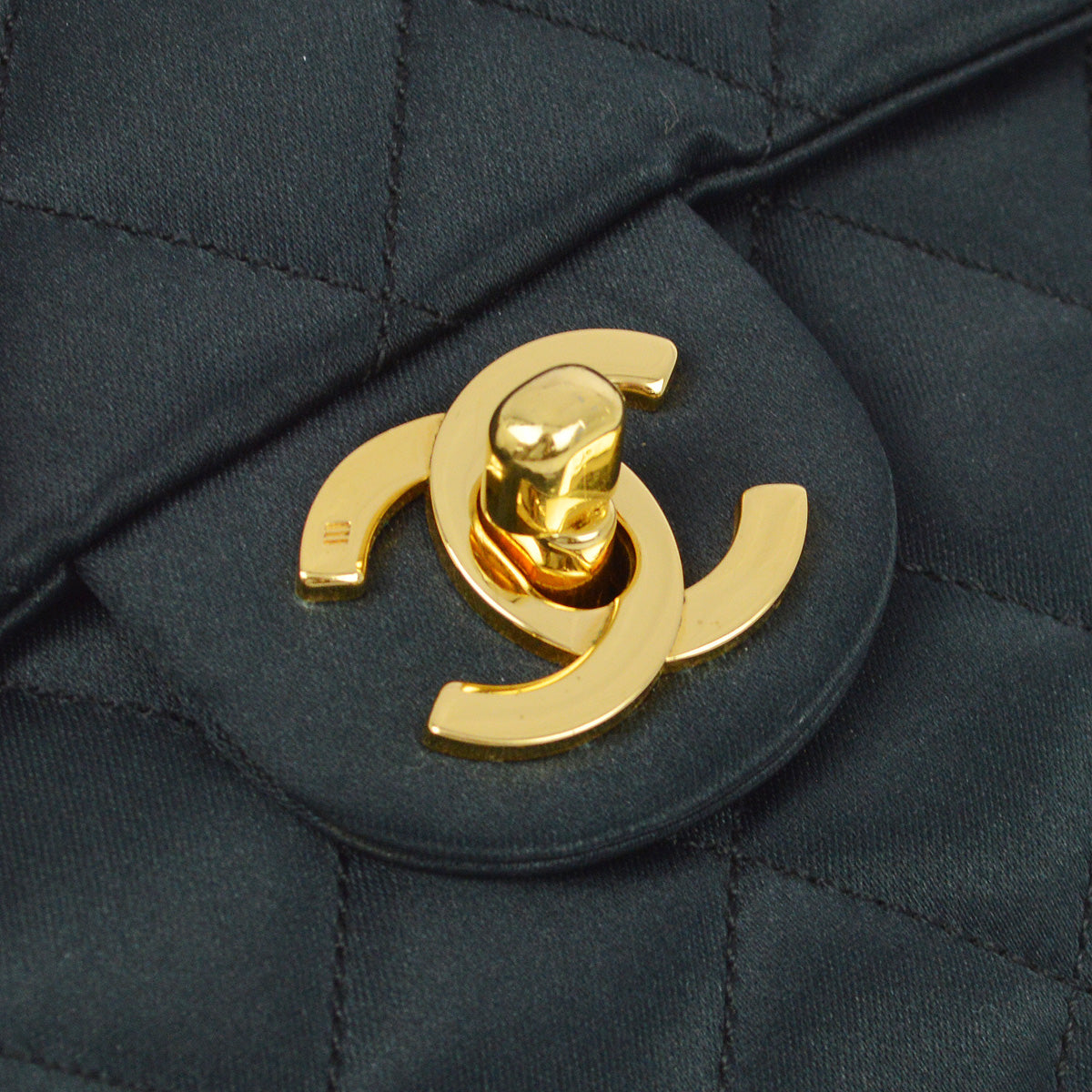 Chanel 1986-1888 Black Satin Mini Classic Square Flap Shoulder Bag 17