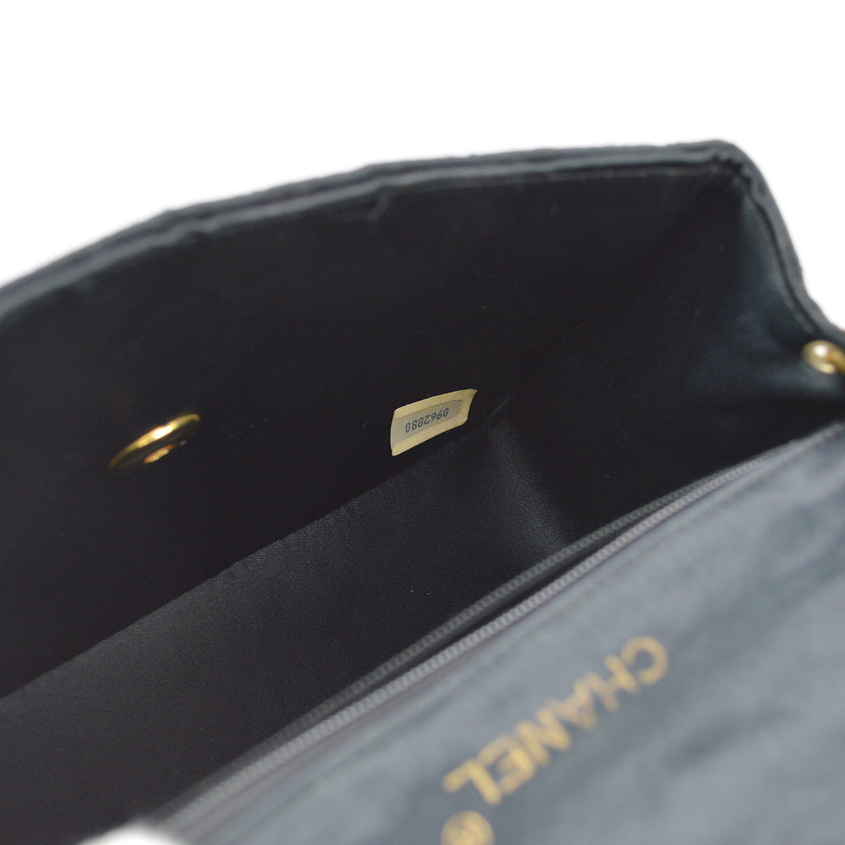 Chanel 1986-1888 Black Satin Mini Classic Square Flap Shoulder Bag 17