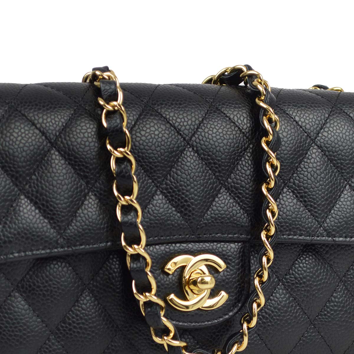 Chanel * 2005-2006 Black Caviar East West Shoulder Bag