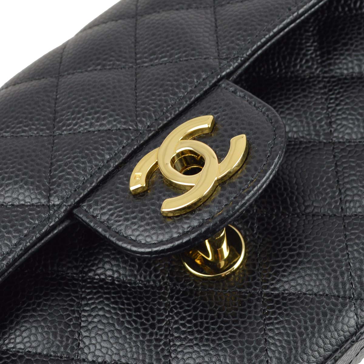 Chanel * 2005-2006 Black Caviar East West Shoulder Bag