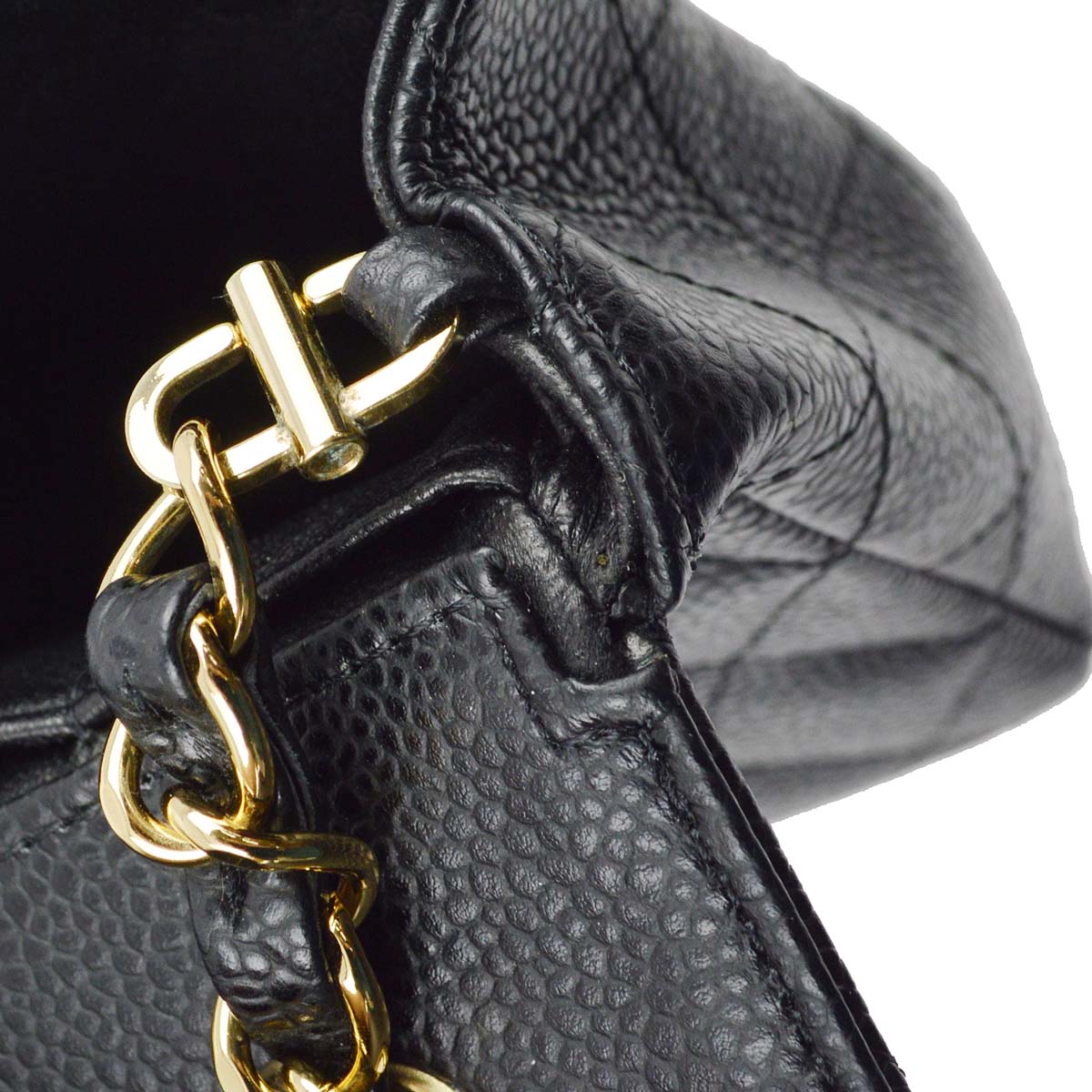 Chanel * 2005-2006 Black Caviar East West Shoulder Bag