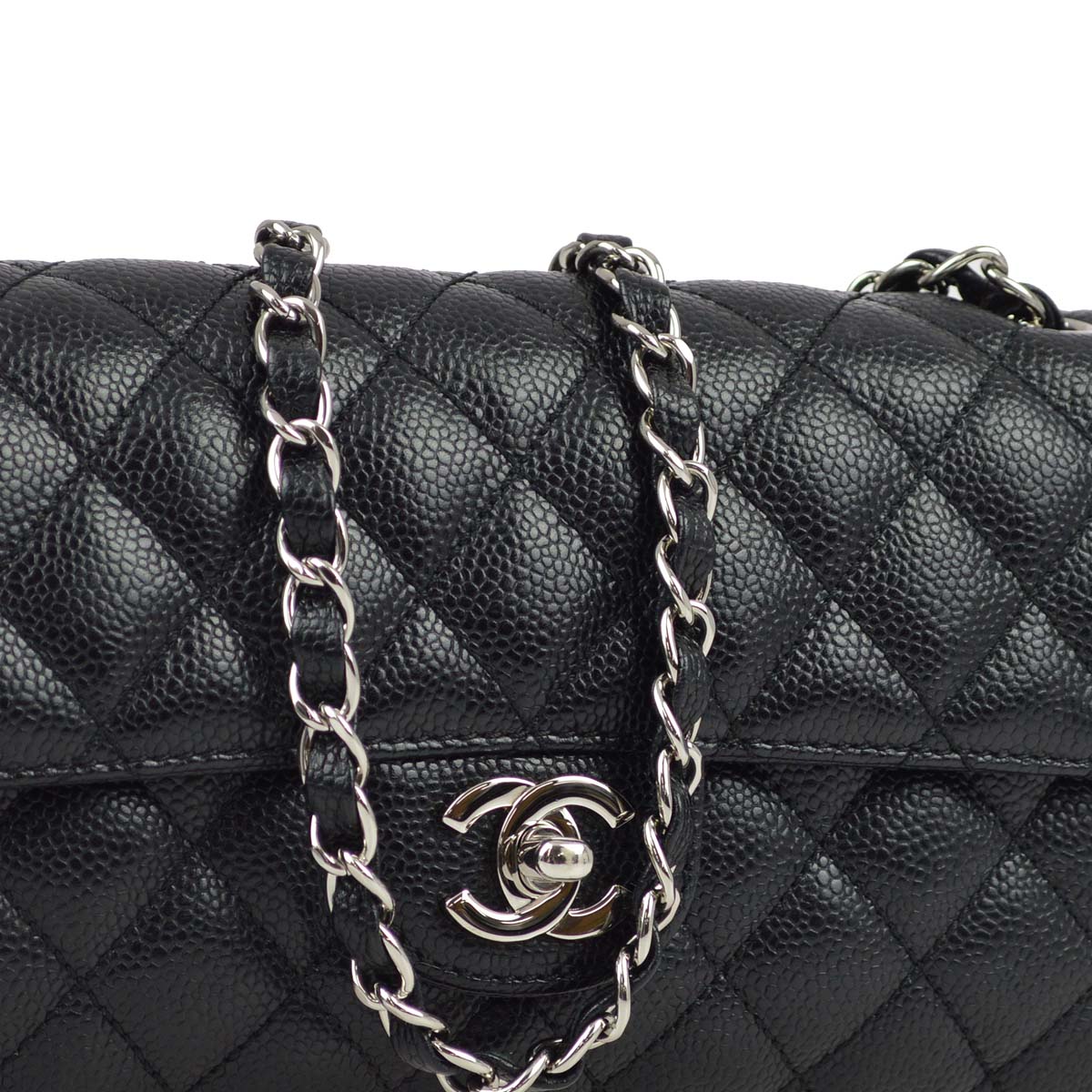 Chanel * 2006-2008 Black Caviar East West Shoulder Bag