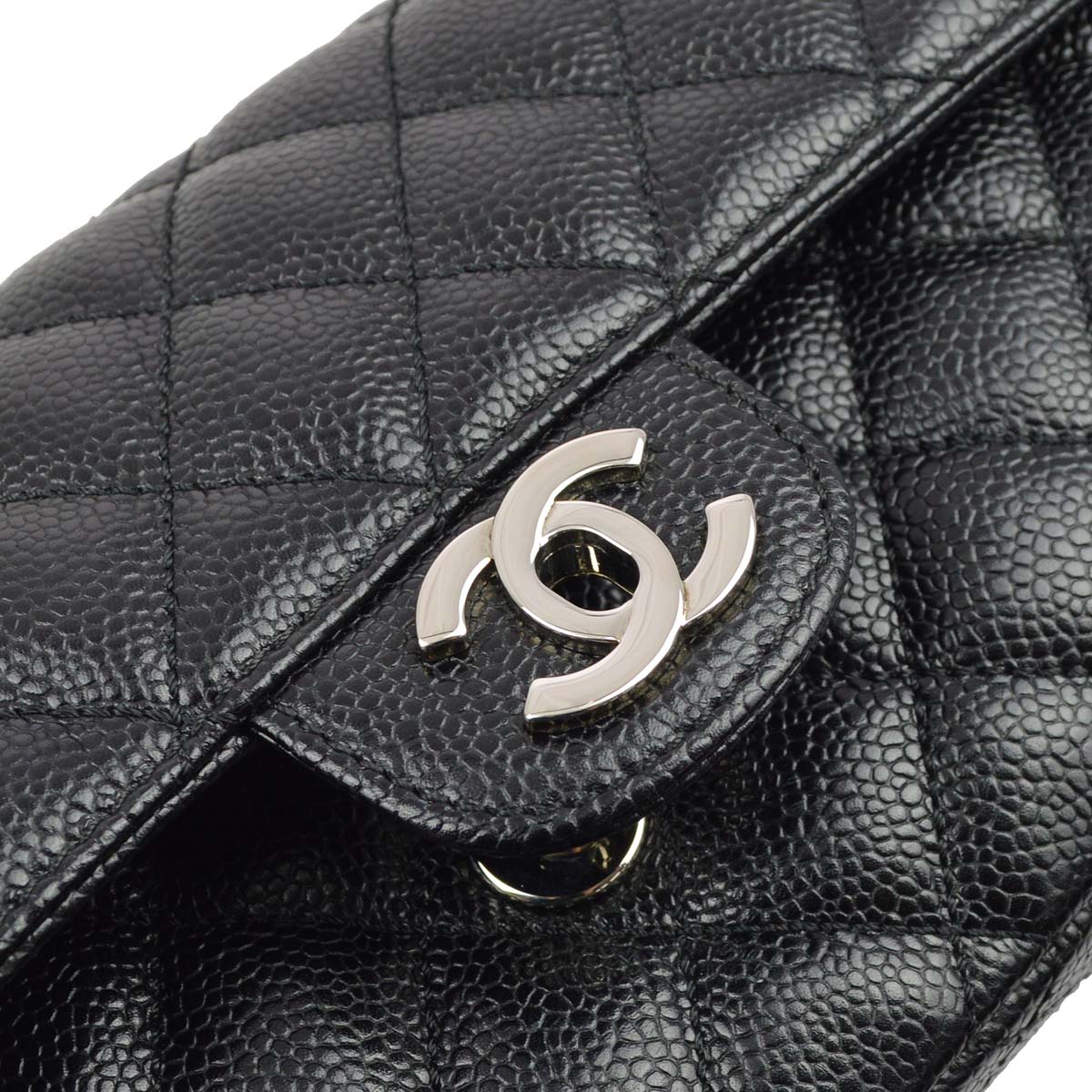Chanel * 2006-2008 Black Caviar East West Shoulder Bag