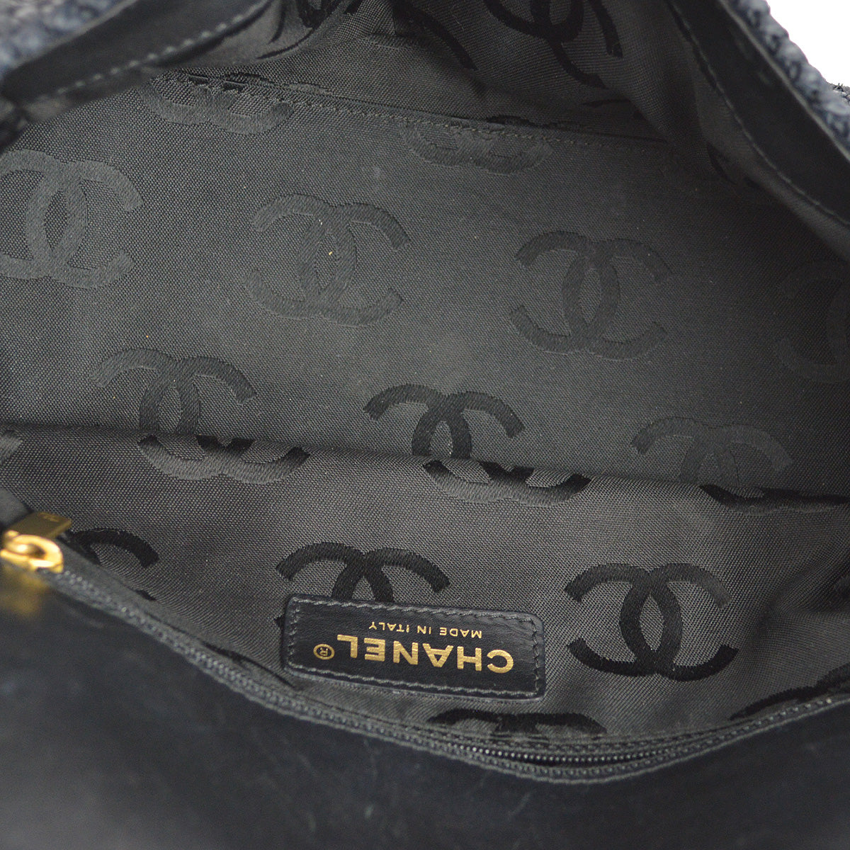 Chanel 2005-2006 Black Straw Chain Shoulder Bag