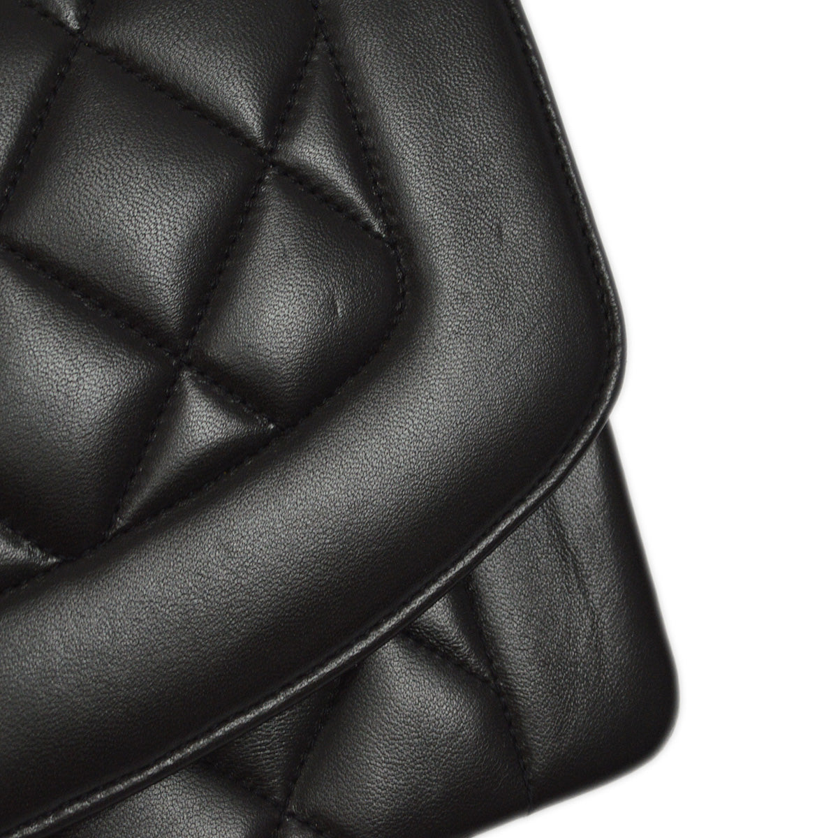 Chanel 1994-1996 Black Lambskin Medium Diana Shoulder Bag