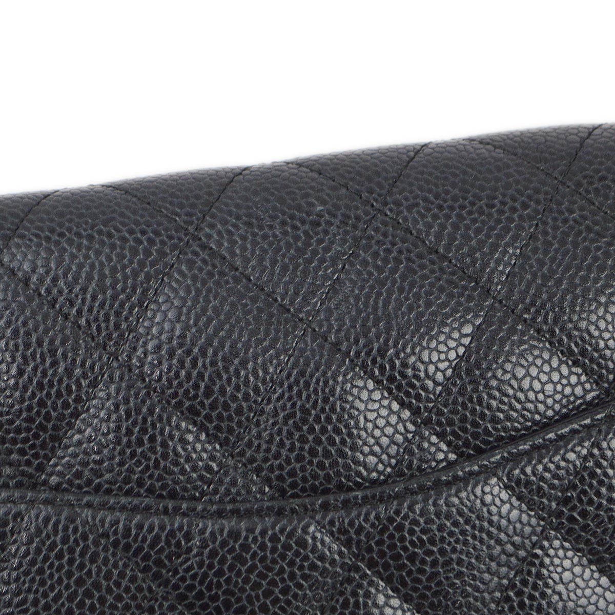 Chanel 2006-2008 Black Caviar East West Shoulder Bag