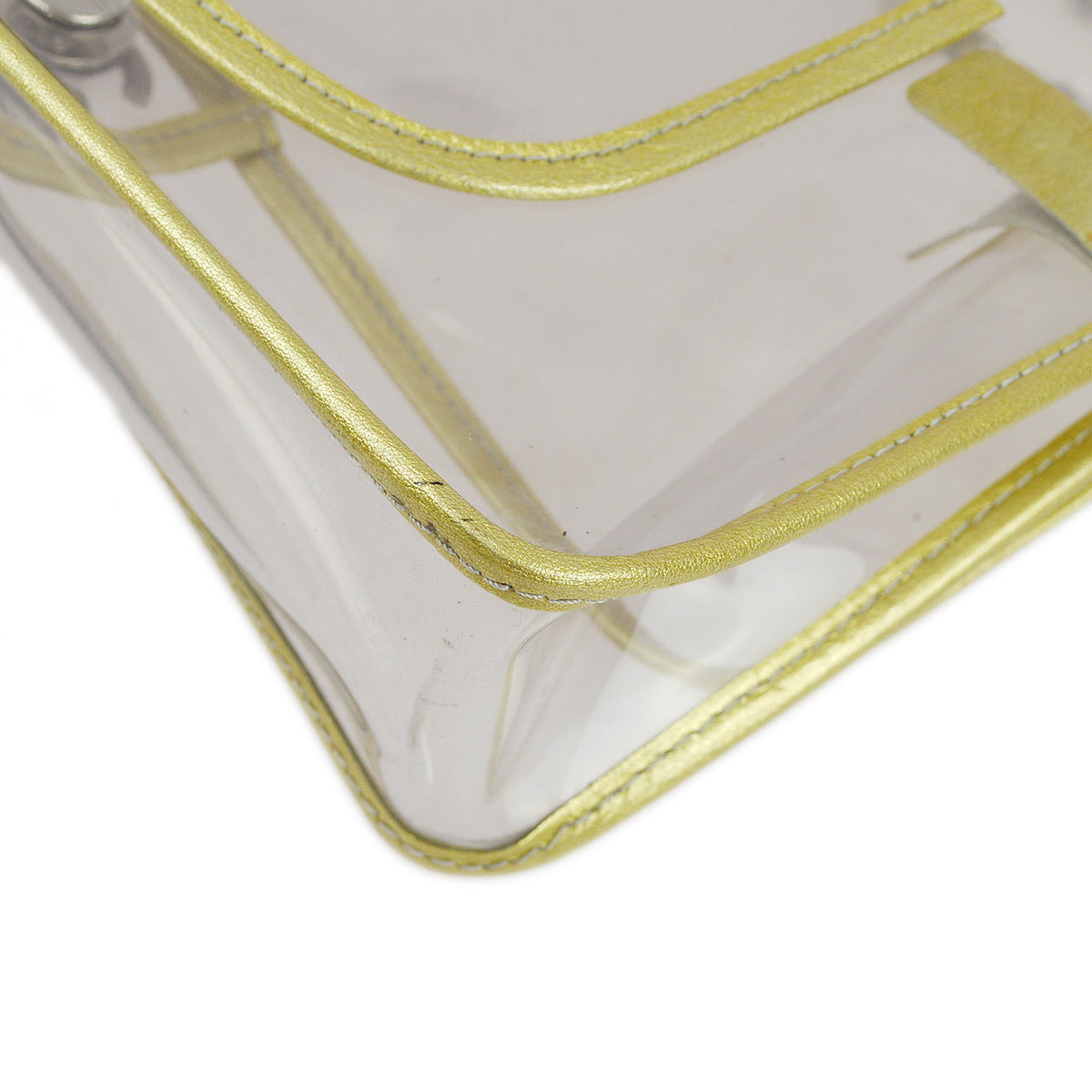 Chanel 2006-2008 Clear Vinyl Double Chain Shoulder Bag