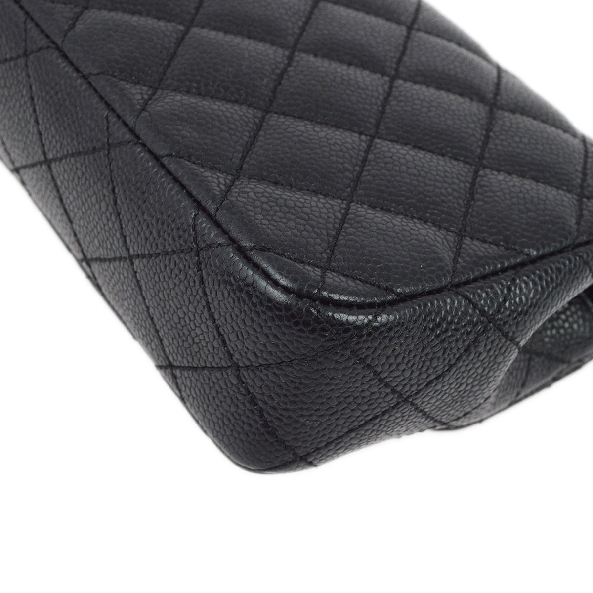 Chanel 2006-2008 Black Caviar East West Shoulder Bag