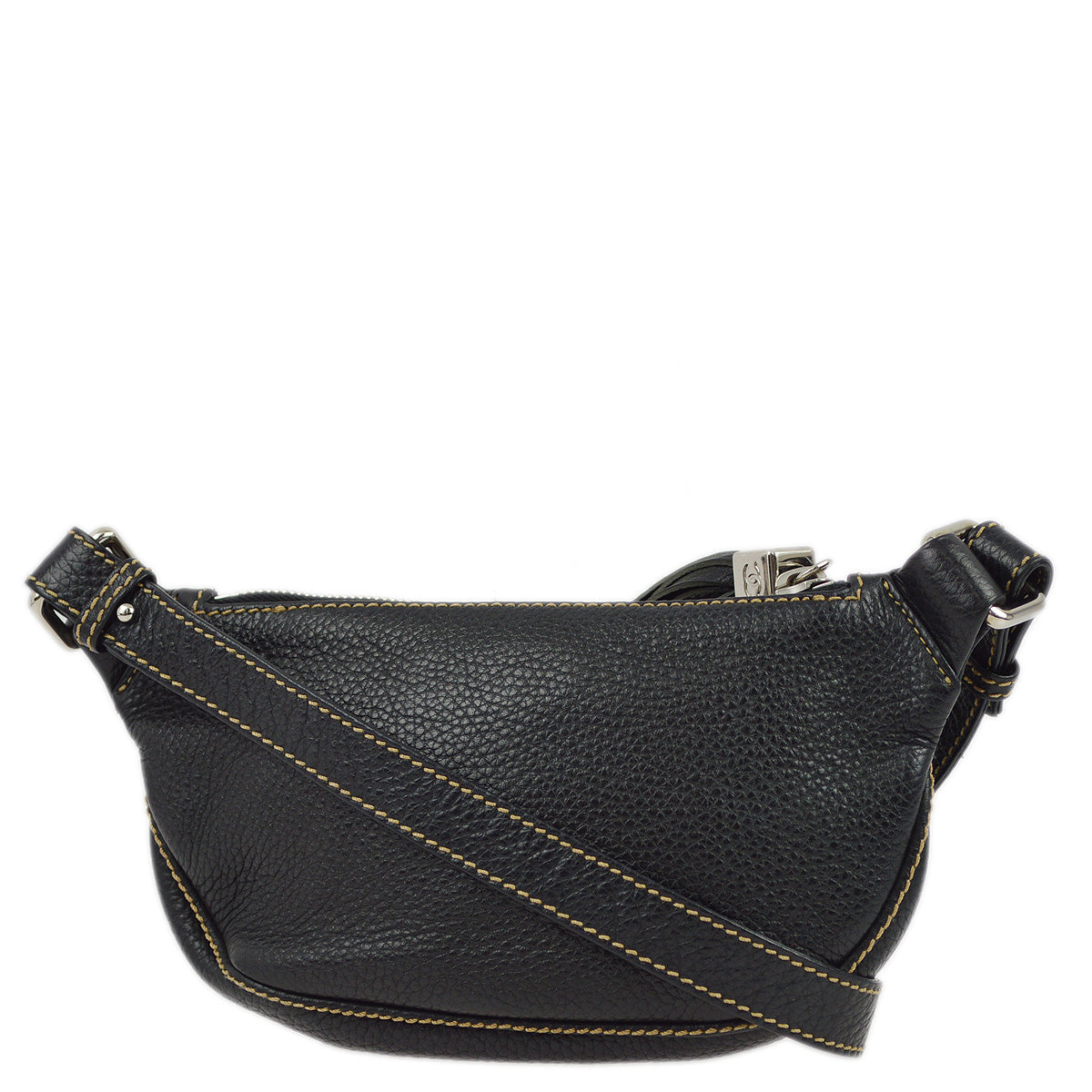 Chanel 2001-2003 Black Calfskin Shoulder Bag