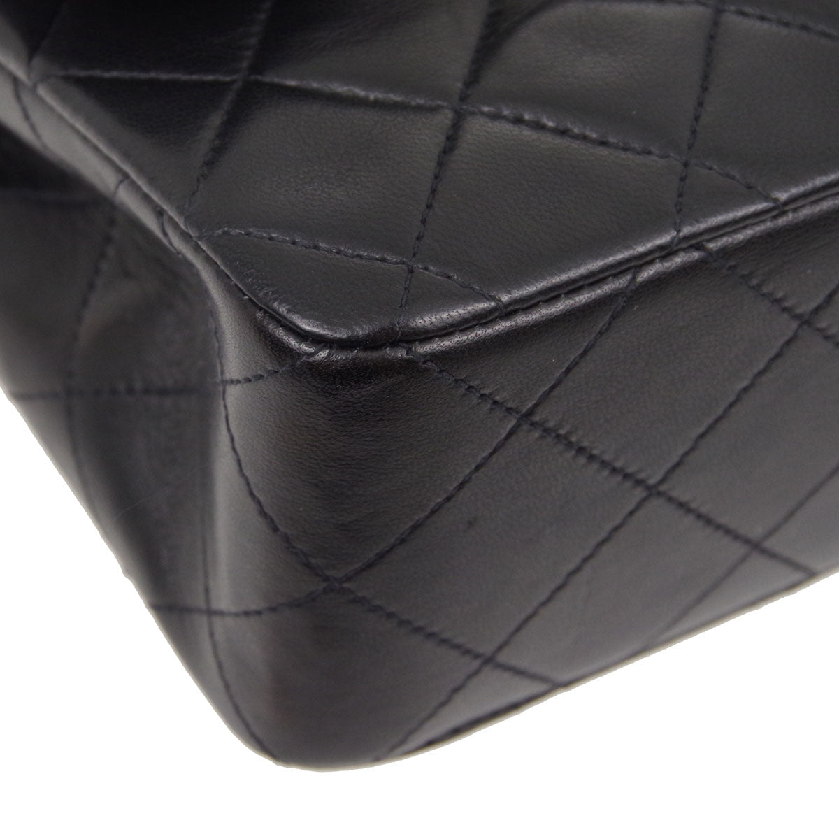 Chanel * 1994-1996 Black Lambskin Small Classic Double Flap Shoulder Bag