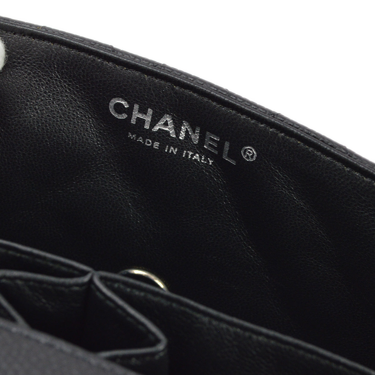 Chanel 2009-2010 Black Caviar East West Shoulder Bag