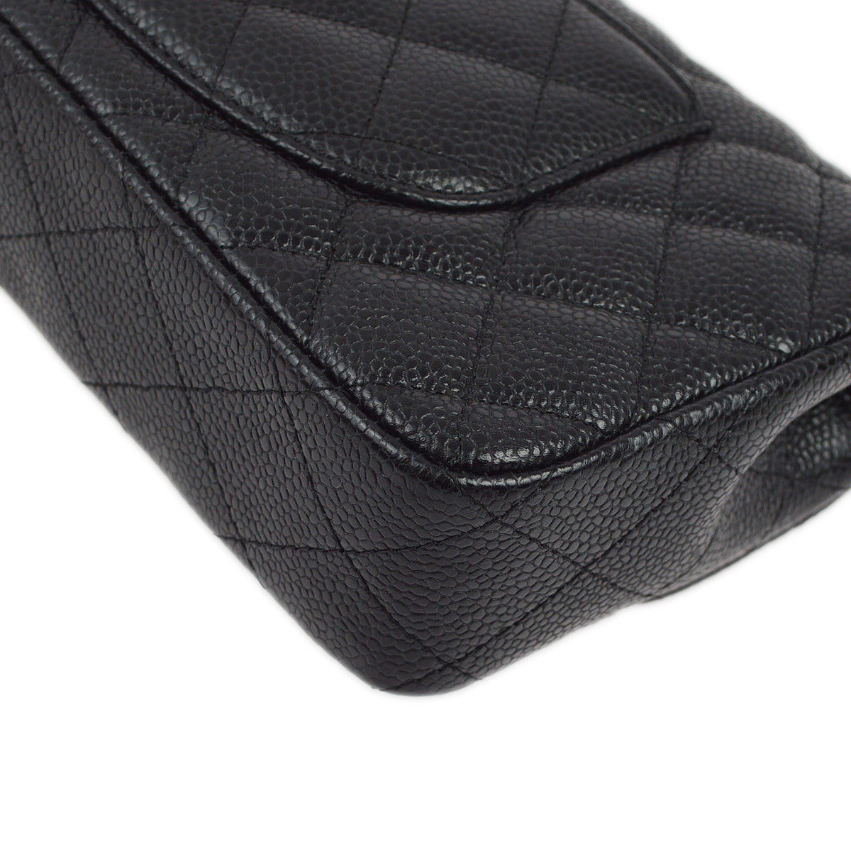 Chanel 2008-2009 Black Caviar East West Shoulder Bag