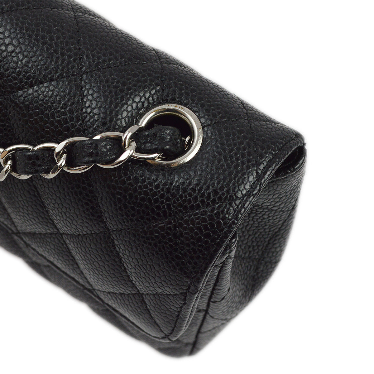 Chanel 2008-2009 Black Caviar East West Shoulder Bag