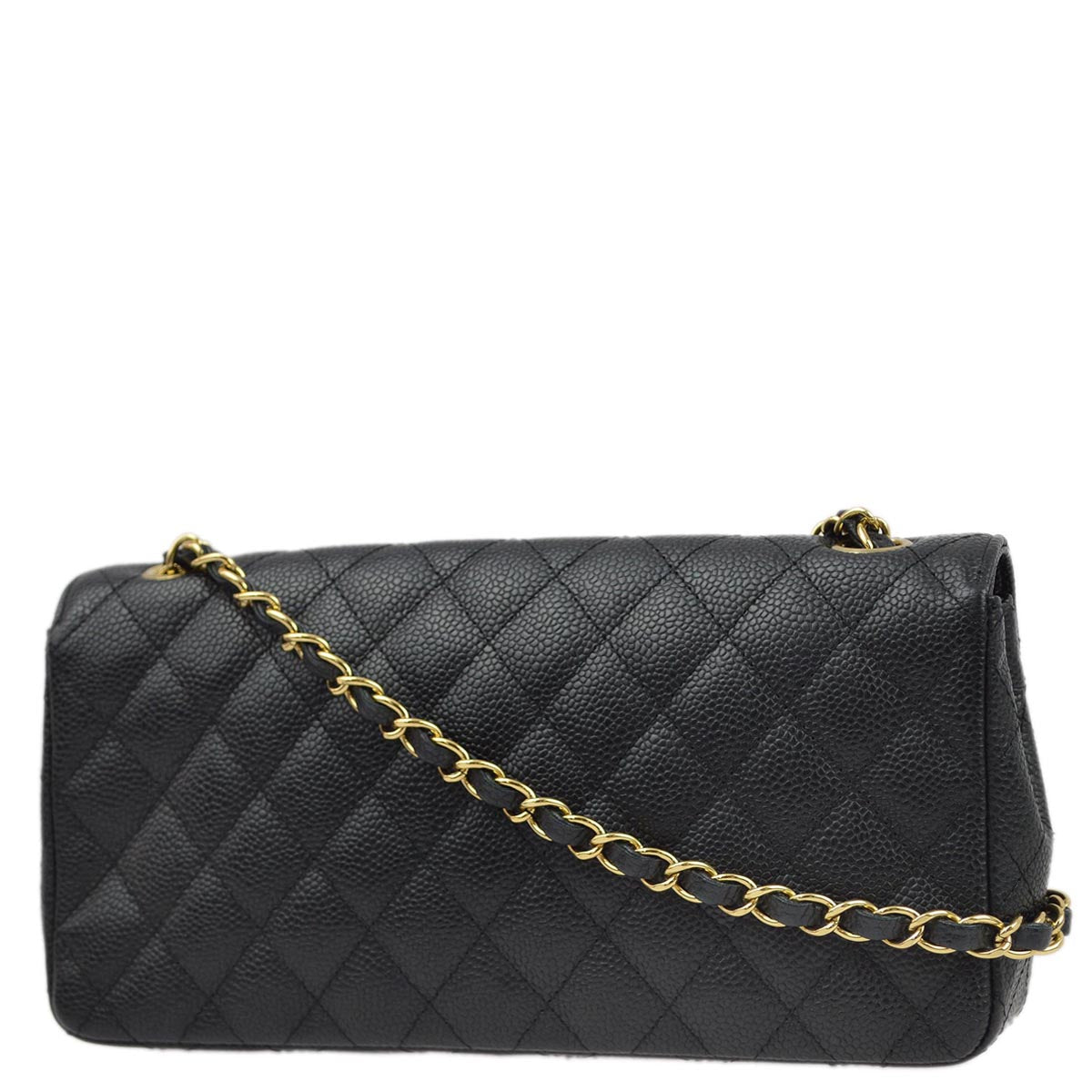 Chanel 2005-2006 Black Caviar East West Shoulder Bag