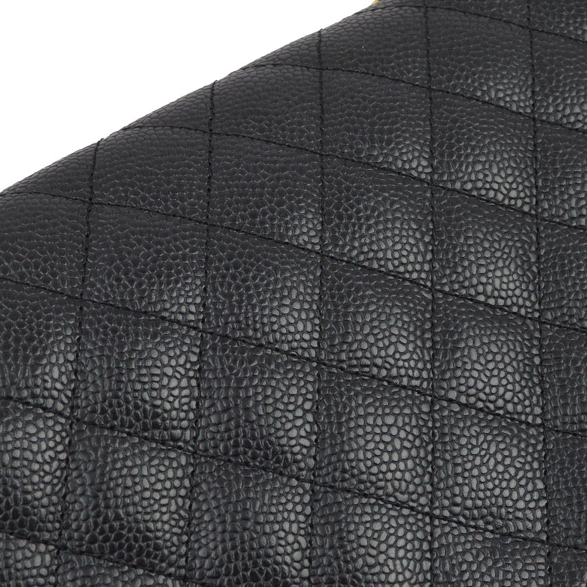 Chanel 2005-2006 Black Caviar East West Shoulder Bag