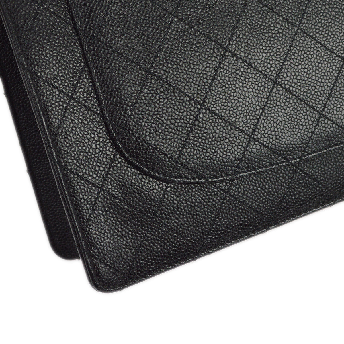 Chanel 1997-1999 Black Caviar Single Flap Shoulder Bag