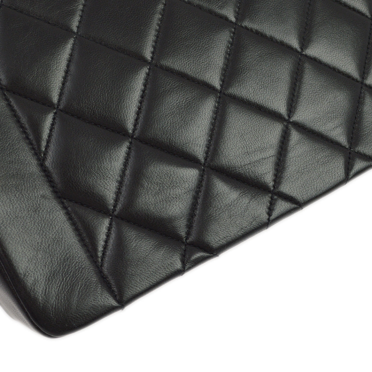 Chanel 1994-1996 Black Lambskin Medium Diana Shoulder Bag