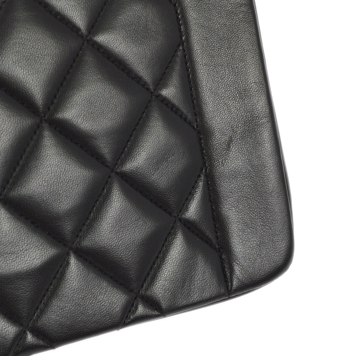 Chanel 1991-1994 Black Lambskin Medium Diana Shoulder Bag