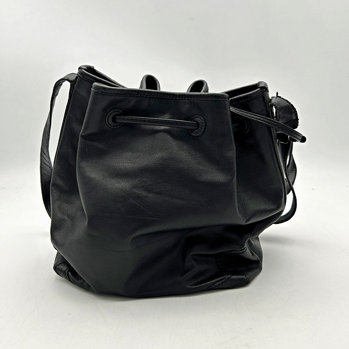 Balenciaga Leather Bucket Bag - Black Bucket Bags, Handbags LA30146