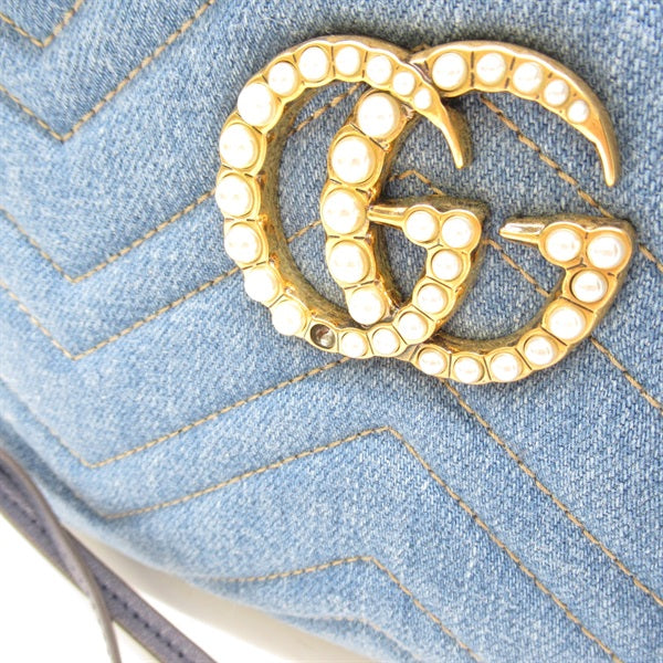Gucci Marmont Denim Crossbody Bag - '10s