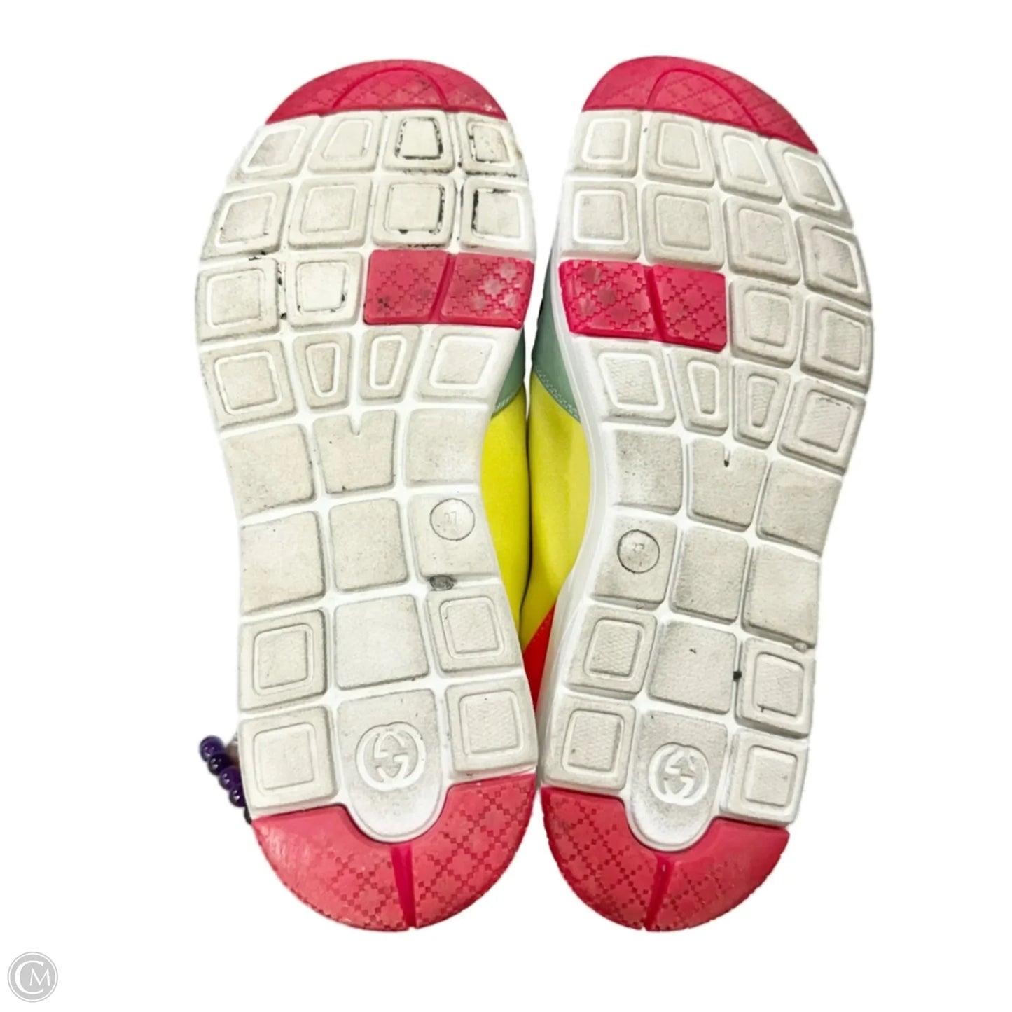 Shoes Luxury Designer By Gucci In Multi-colored, Size: 6.5