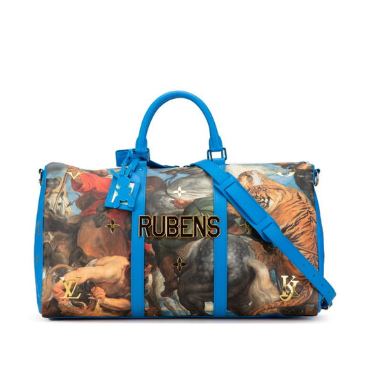 Louis Vuitton blue  Pvc Leather Boston Bag Shoulder Bag