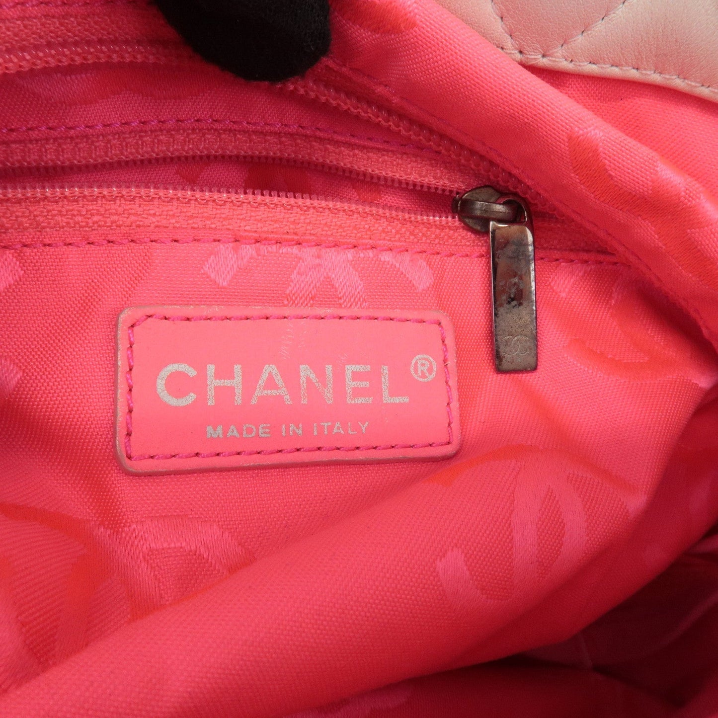 CHANEL Cambon Line Lamb Skin Medium Tote Bag Shoulder Bag A25167