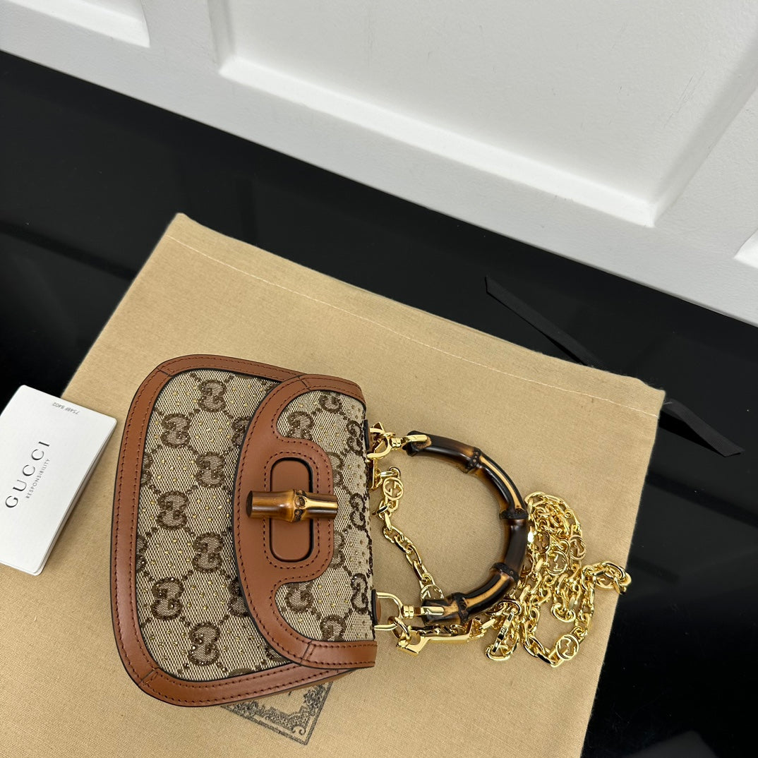 BOLSA GUCCI BAMBOO 1947 PEQUENA