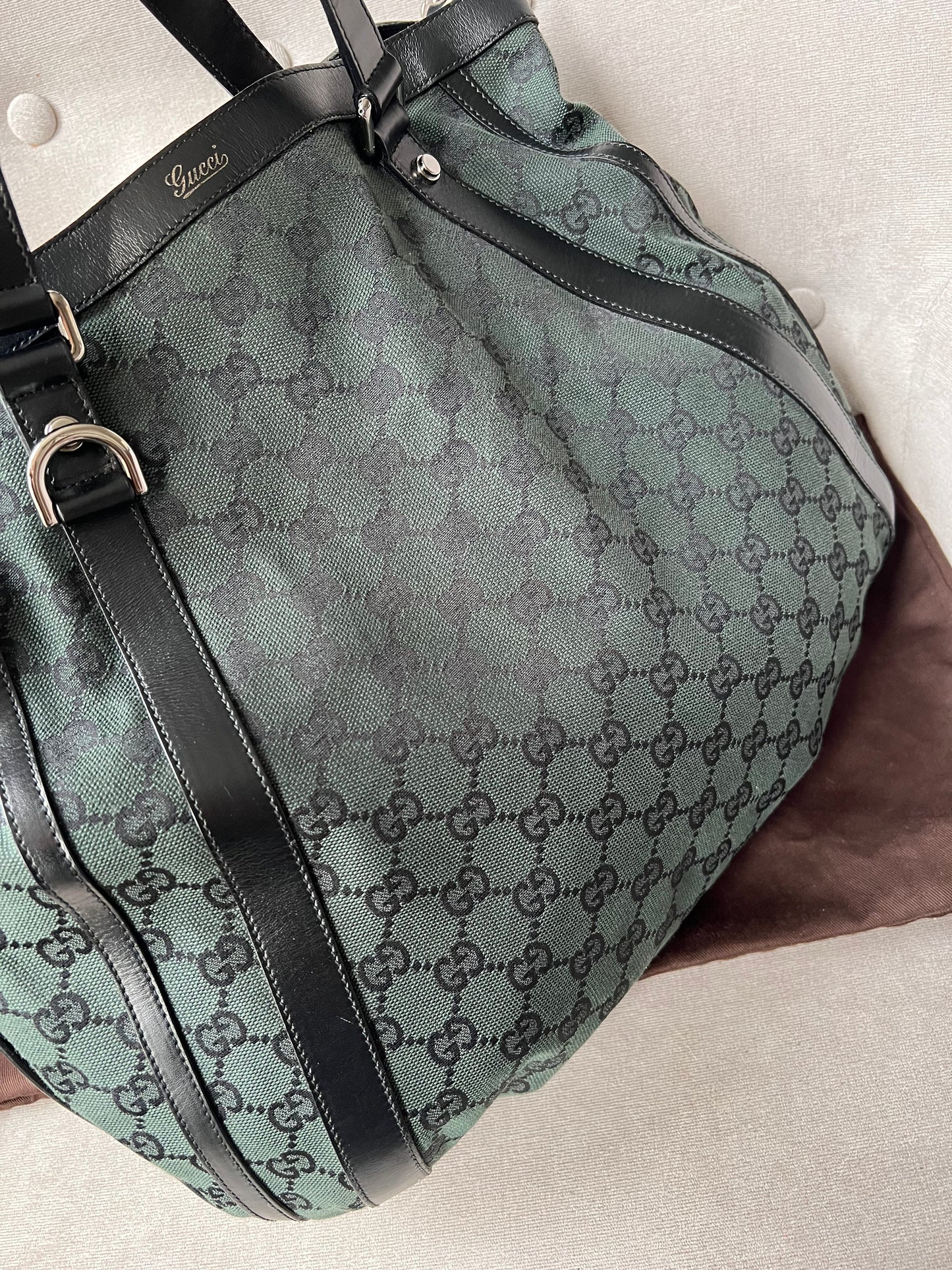 Gucci Abbey Convertible GG Canvas Tote