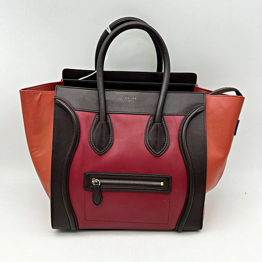 Celine Tri Color Leather Micro Luggage Tote Celine LA12859