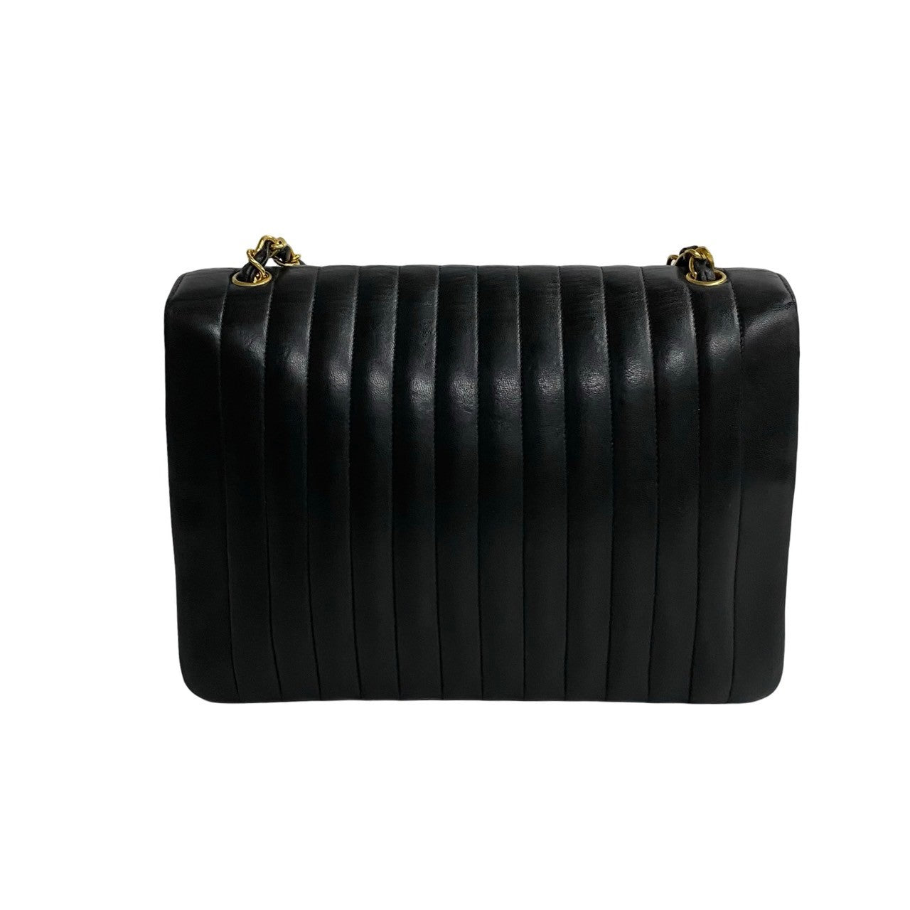 CHANEL Shoulder Bag lambskin black Mademoiselle