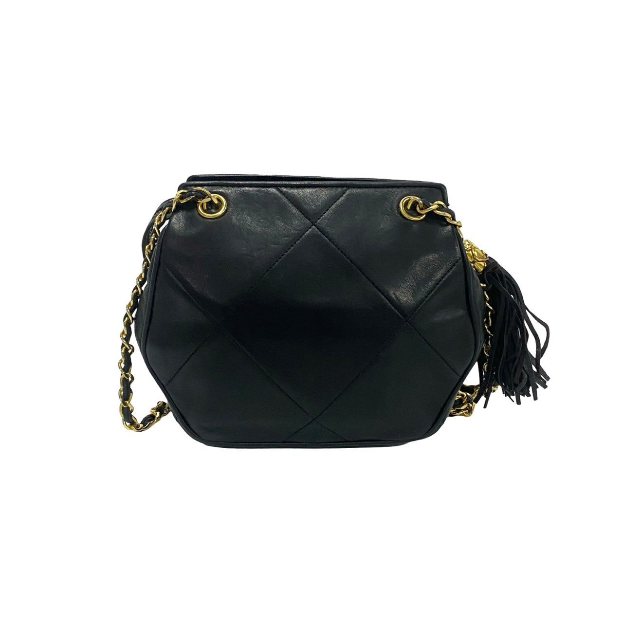 CHANEL Shoulder Bag lambskin black Matrasse