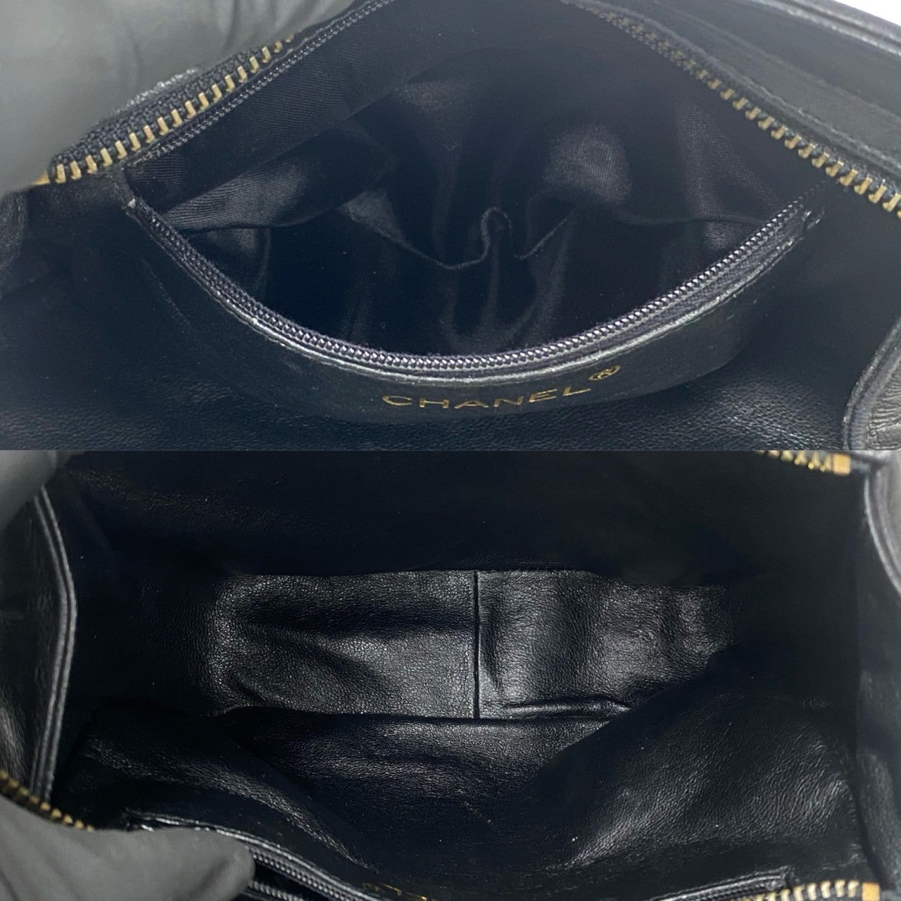 CHANEL Shoulder Bag lambskin black Matrasse