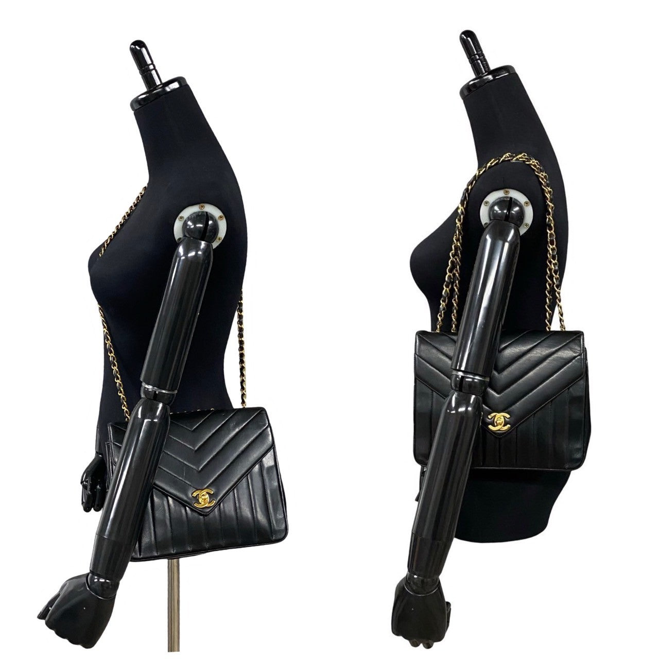 CHANEL Shoulder Bag lambskin black
