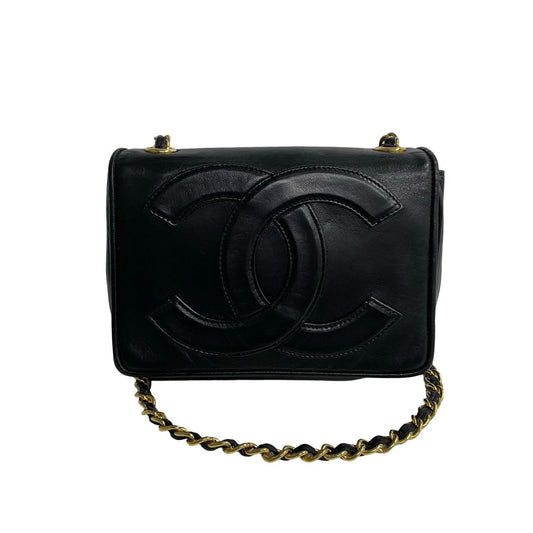 CHANEL Shoulder Bag lambskin black