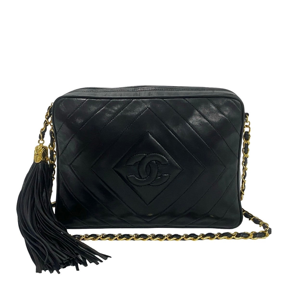 CHANEL Shoulder Bag lambskin black