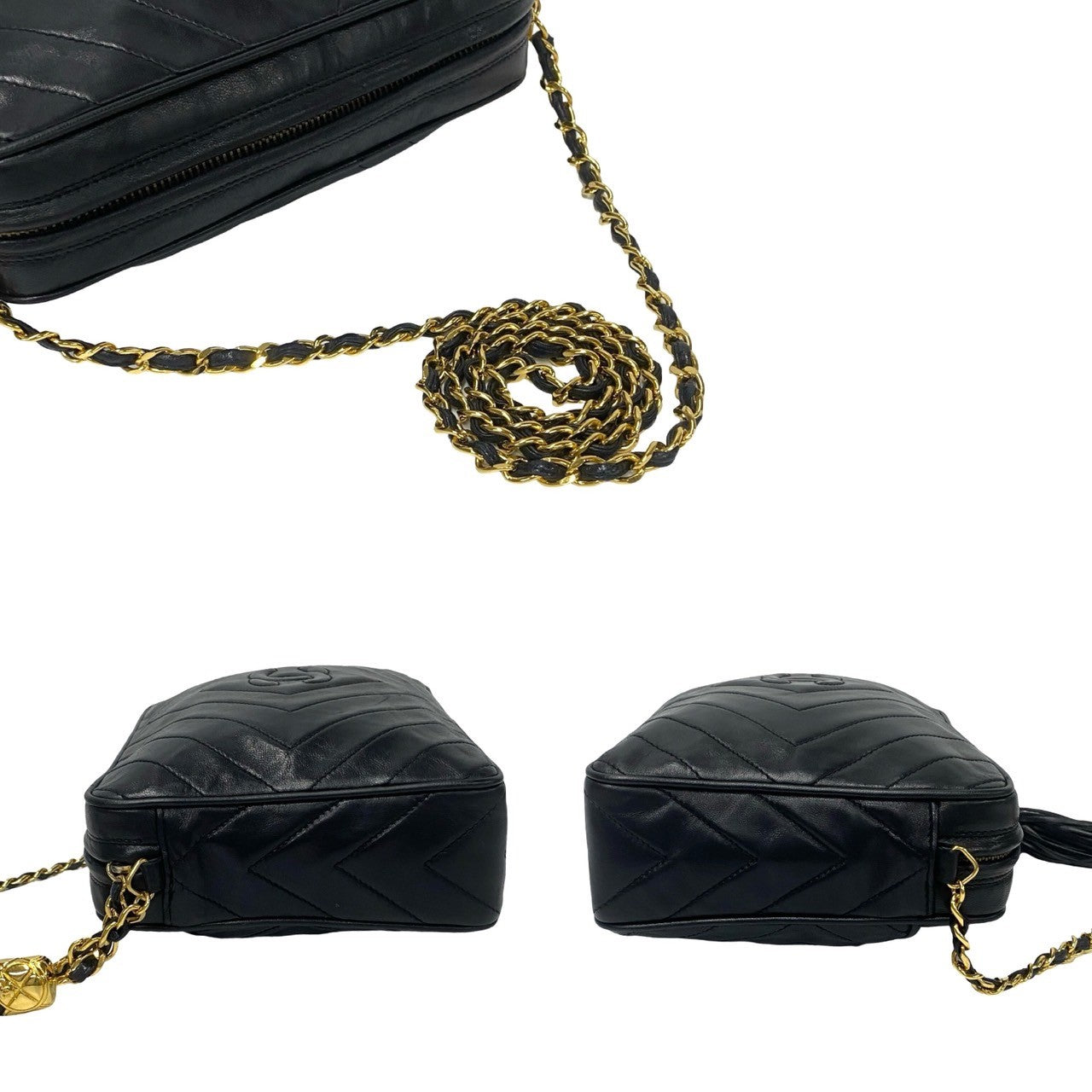 CHANEL Shoulder Bag lambskin black