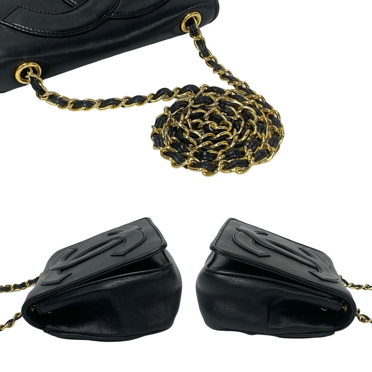 CHANEL Shoulder Bag lambskin black