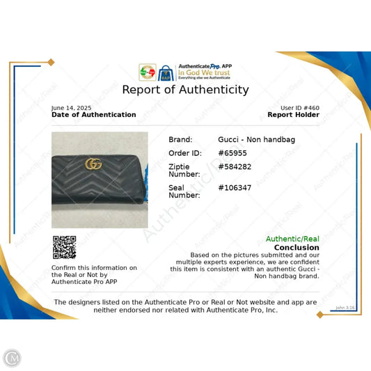 Wallet Luxury Designer By Gucci, Size: Large
