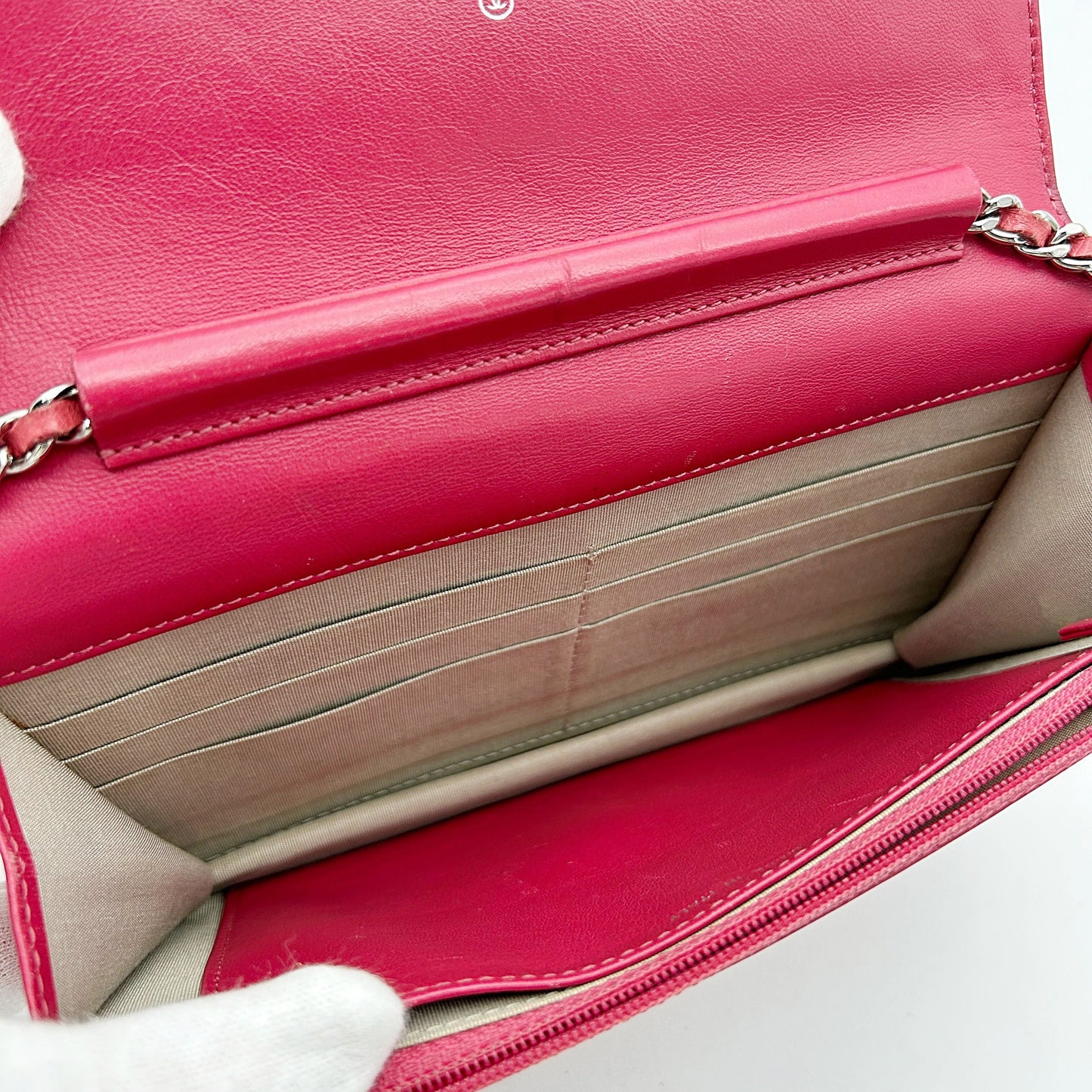 Chanel Matelasse Chain Wallet A33814 Women's Lambskin Chain/Shoulder Wallet Pink LA17738