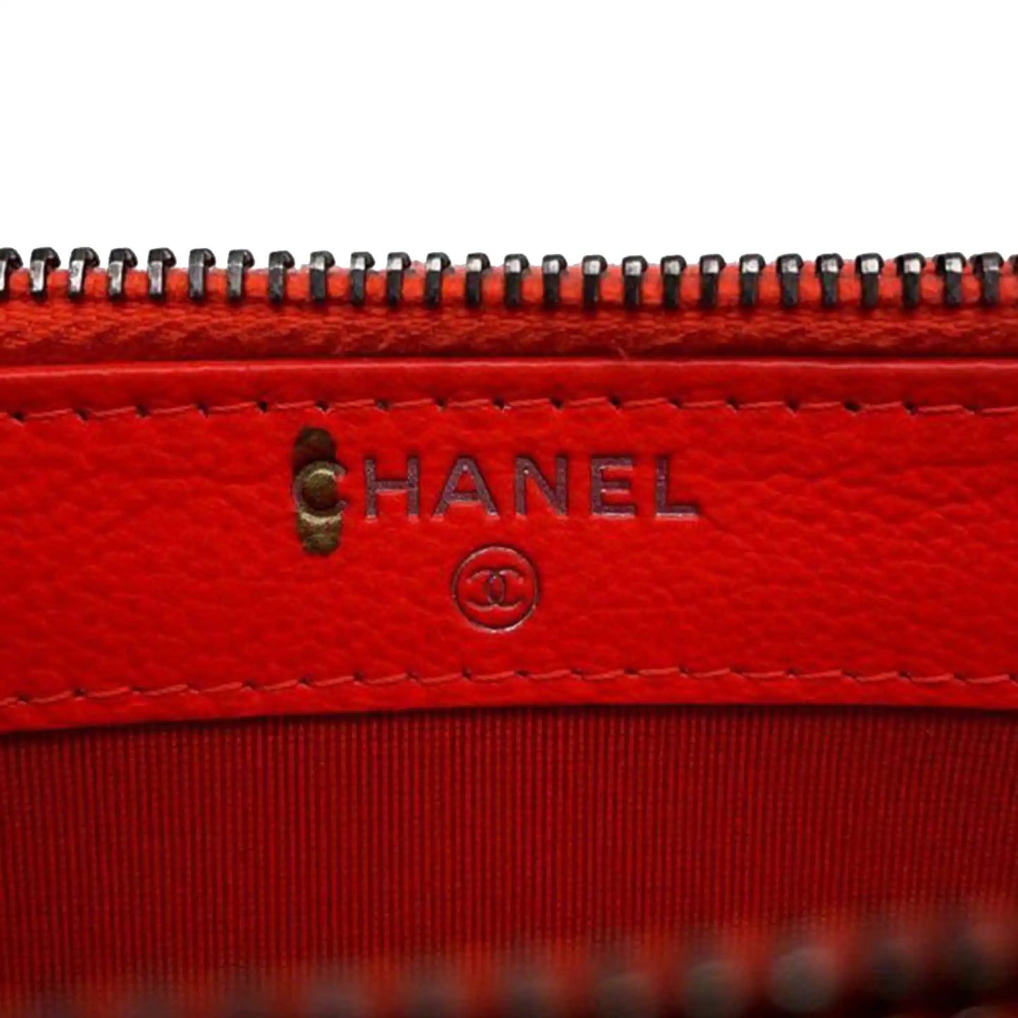 Orange Chanel Quilted Calfskin Gabrielle Double Zip Clutch With Chain Shoulder Bag