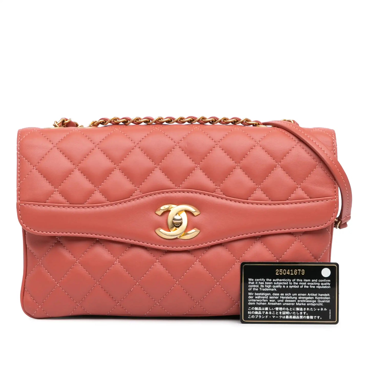 Pink Chanel Large Lambskin Daily Companion Flap Shoulder Bag