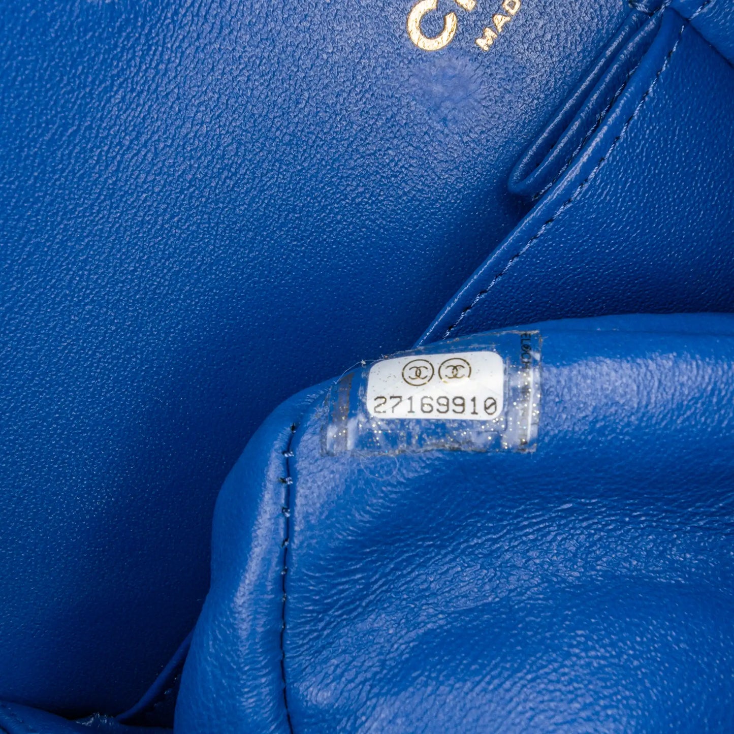 Blue Chanel Medium Classic Chevron Lambskin Double Flap Shoulder Bag