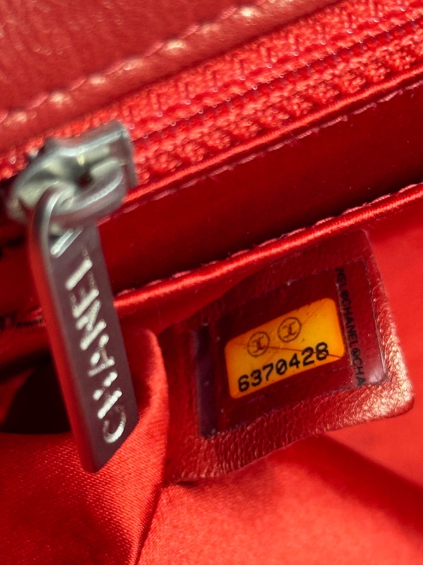 Chanel Vintage 00s Metallic Red & Pink Tweed Medium Classic Single Flap Bag w Matte Silver Hardware