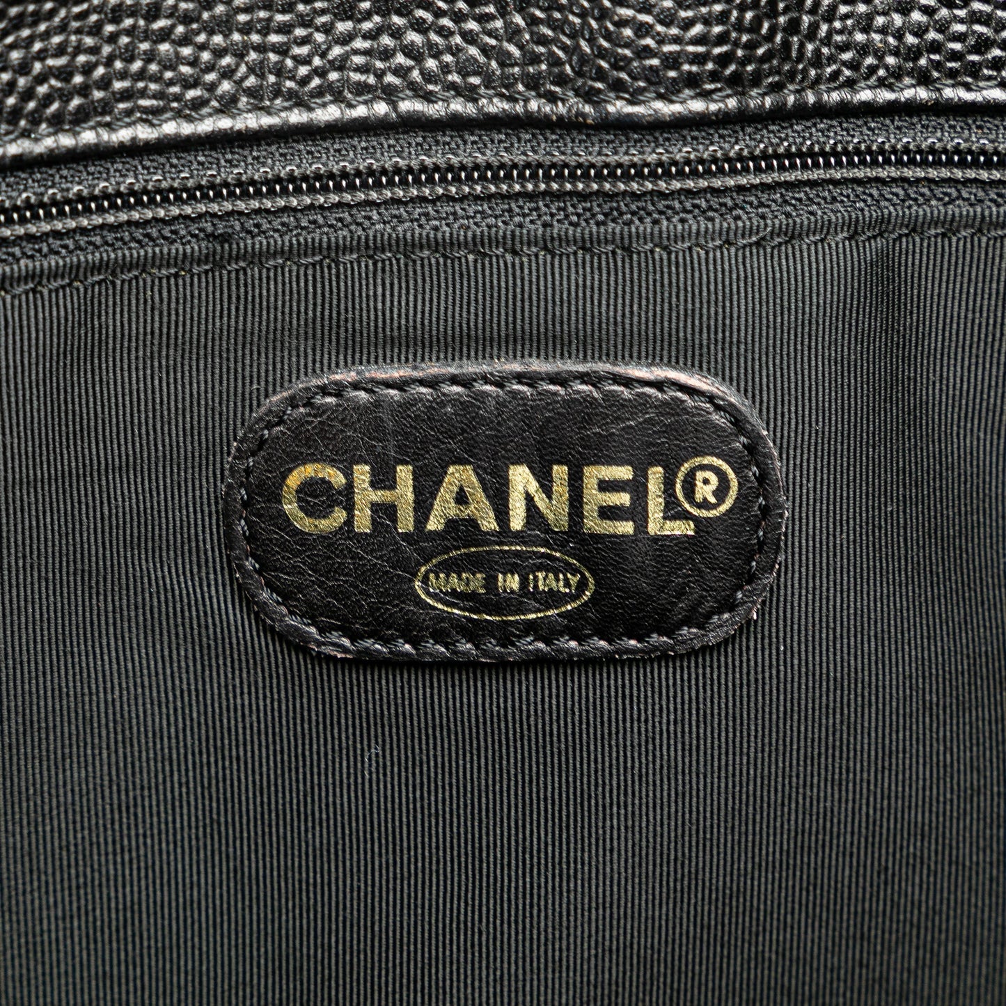 Black Chanel Caviar CC Shoulder Bag